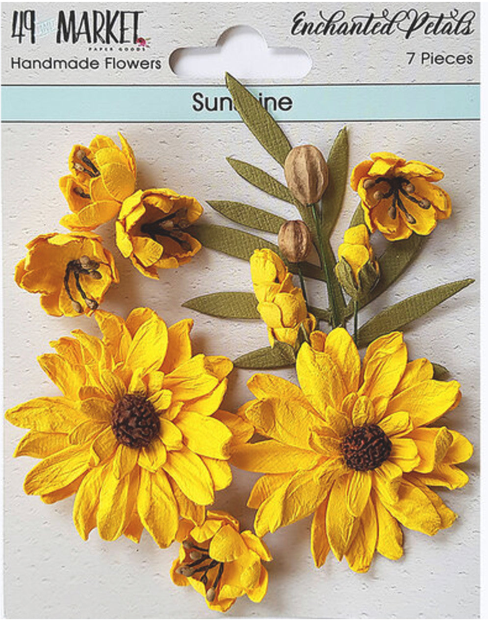 49 en markt betoverde bloemblaadjes zonneschijnbloemen